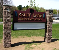 School sign with custom message board